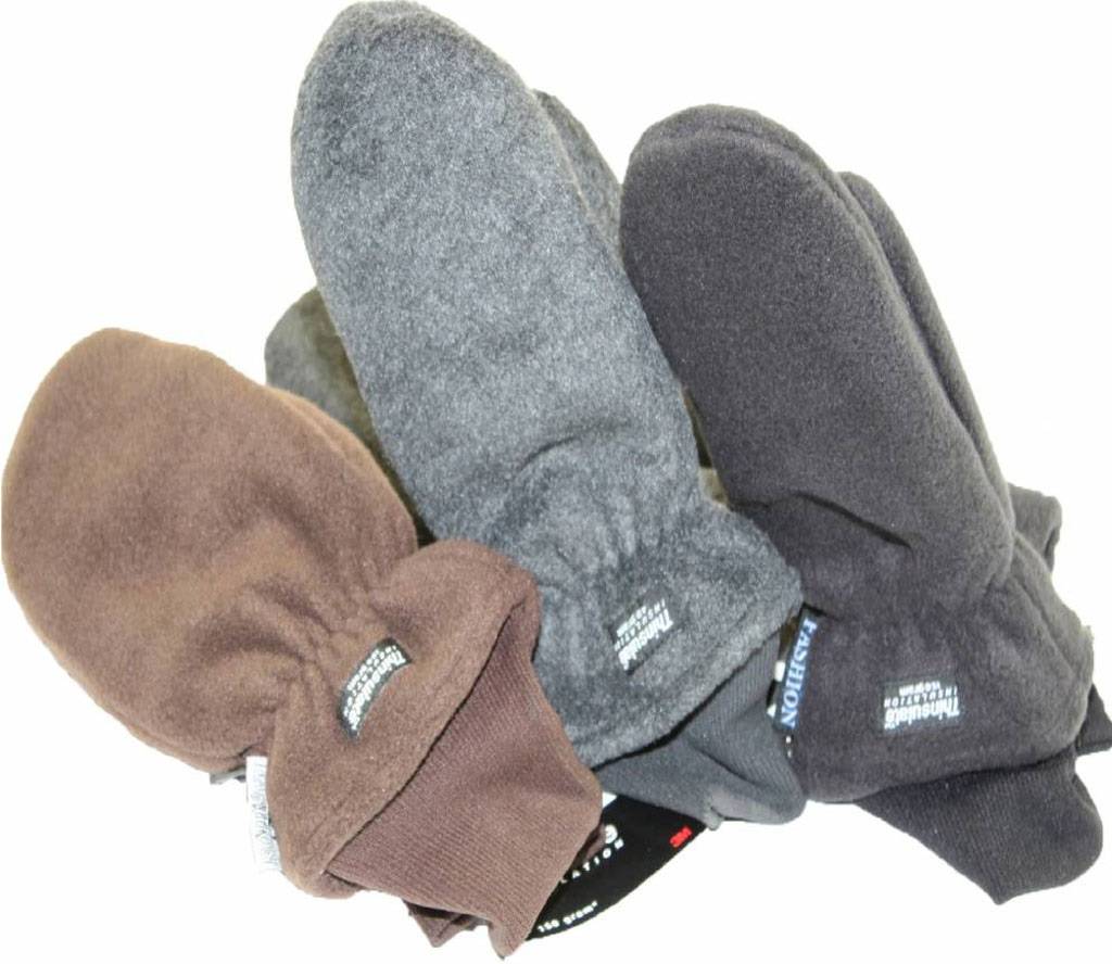 Dames Wanten Dubbel Fleece /Thinsulate Met boord in verschillende kleuren