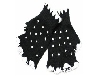 Vingerloze handschoenen met strass steentjes