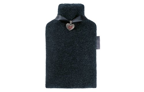 Warmwaterkruik 2L. Scheerwol met metallic hart