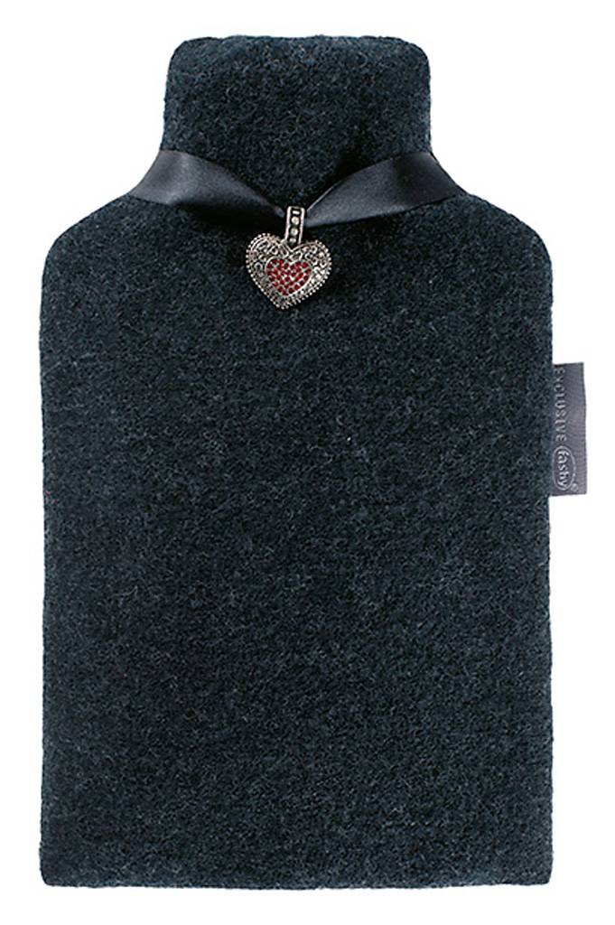 Warmwaterkruik 2L. Scheerwol met metallic hart