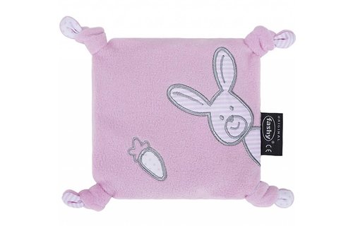 Warmte- knuffelkussen synthetisch en geurloos 15 x 15 cm. roze