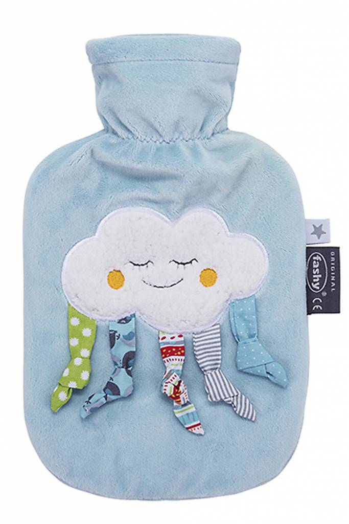 Warmwaterkruik 0,8 L. velours licht blauw Warmwaterkruik 0,8 L. velours licht blauw