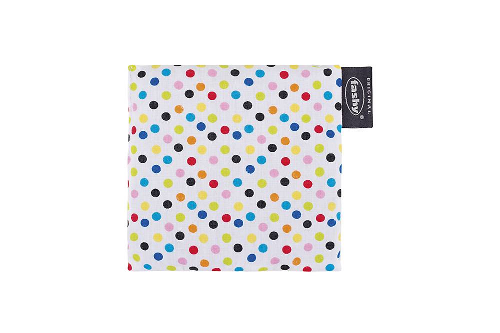 Warmtekussen druivenpitten 12x12 cm. stippen Warmtekussen druivenpitten 12x12 cm. stippen