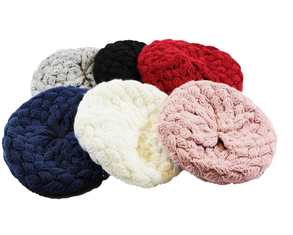 Baret Dames gebreid in verschillende Kleuren