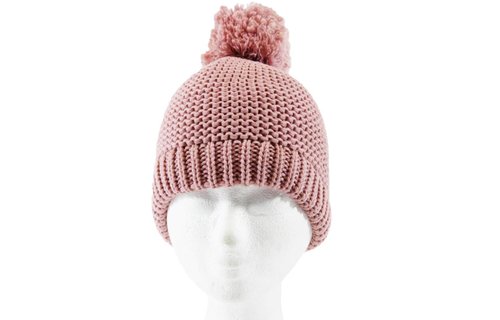 Dames Muts gebreid met Pompon Verschillende Kleuren Dames Muts gebreid met Pompon Verschillende Kleuren