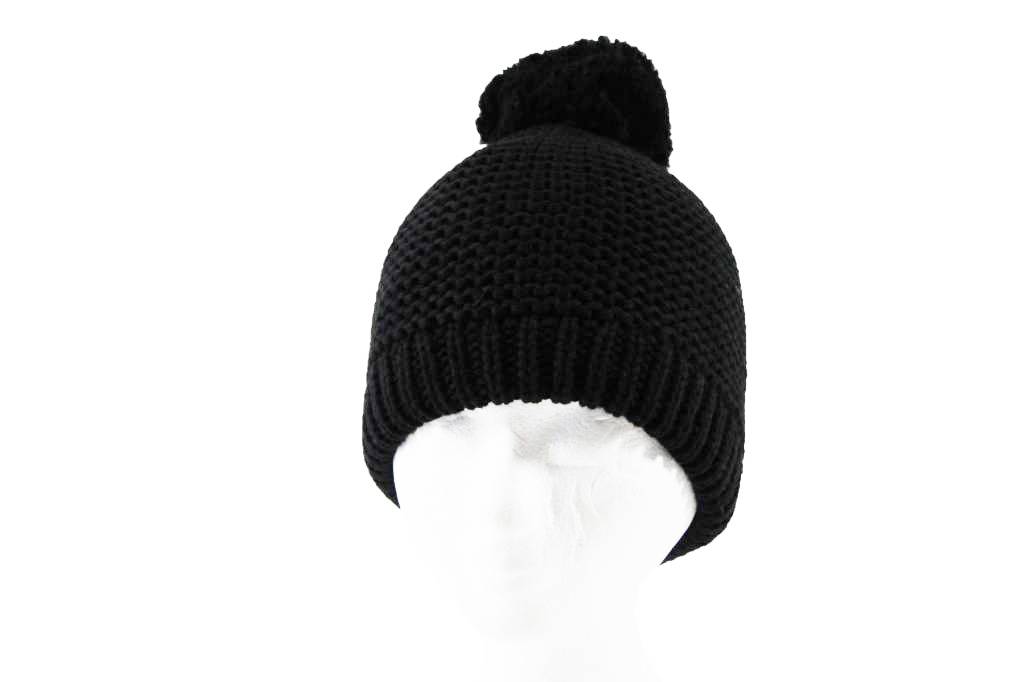 Dames Muts gebreid met Pompon Verschillende Kleuren Dames Muts gebreid met Pompon Verschillende Kleuren