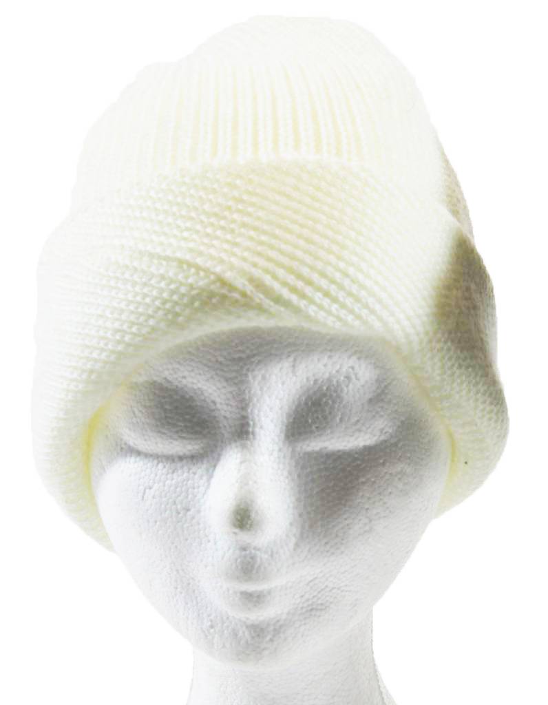 Dames Muts gebreid dubbel verschillende kleuren