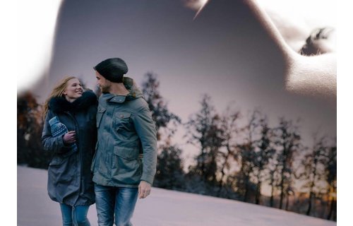 Warmwaterkruik 2 L . met gebreide hoes Mint groen