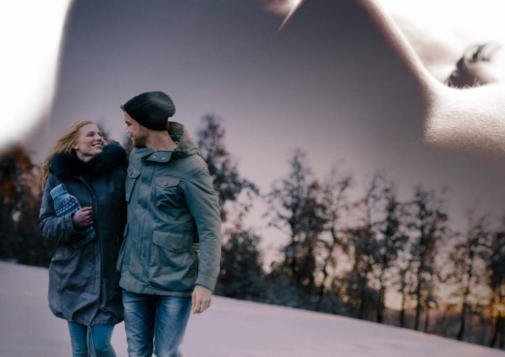 Warmwaterkruik 2 L . met gebreide hoes Mint groen