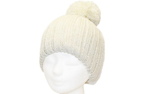Gebreide Pomponmuts Lurex   verschillende kleuren