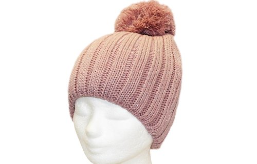 Gebreide Pomponmuts Lurex   verschillende kleuren