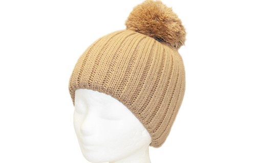 Gebreide Pomponmuts Lurex   verschillende kleuren