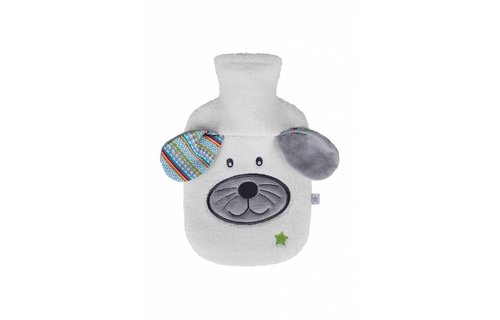 Warmwaterkruik 0,8 L. Dodo dog Velours ecru