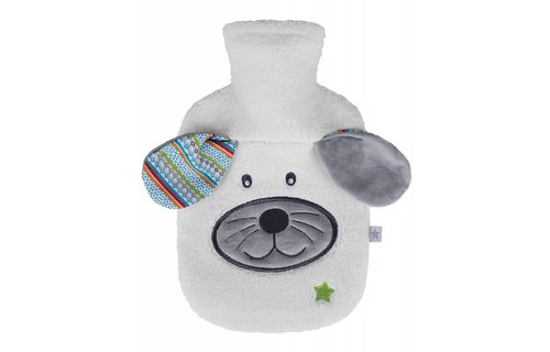 Warmwaterkruik 0,8 L. Dodo dog Velours ecru