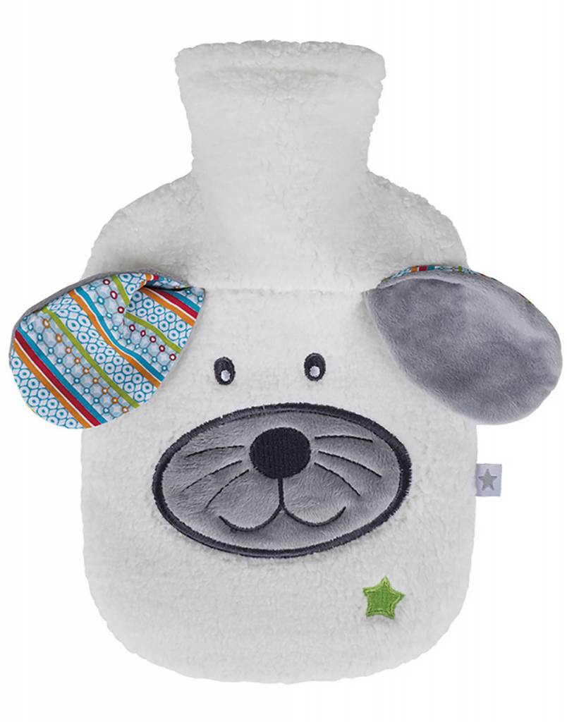 Warmwaterkruik 0,8 L. Dodo dog Velours ecru