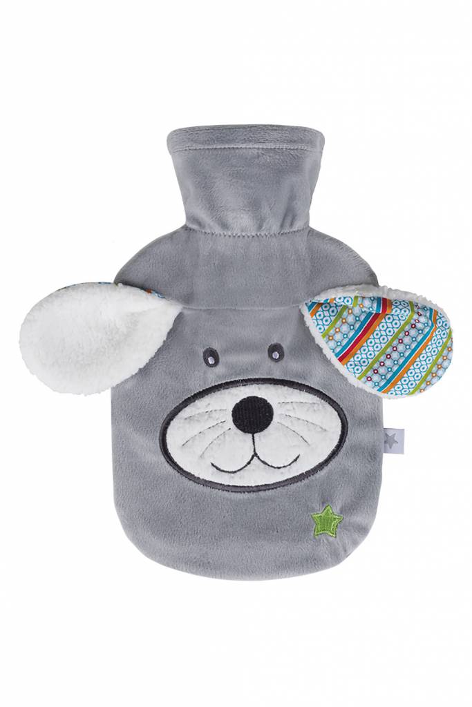 Warmwaterkruik 0,8 L. Dodo dog Velours grijs Warmwaterkruik 0,8 L. Dodo dog Velours grijs
