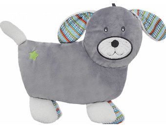 Warmteknuffel Dodo dog met kruik 0,8 L. Velours taupe