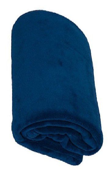 Fleece deken Coral 130x170 cm Navy Blauw