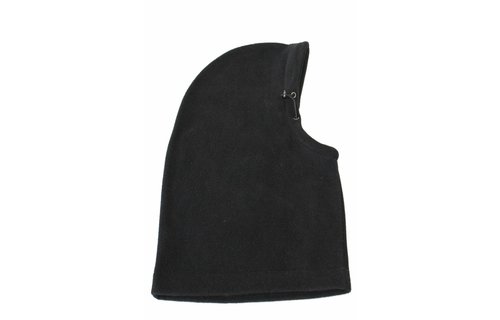 Bivakmuts Fleece extra lang zwart