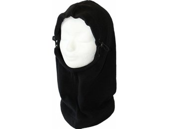 Bivakmuts Fleece extra lang zwart