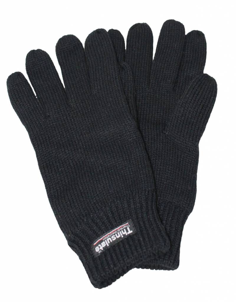 Gebreide Heren Handschoenen Thinsulate Zwart Gebreide Heren Handschoenen Thinsulate Zwart