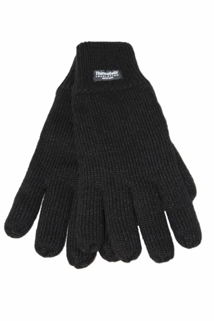 Gebreide Dames Handschoenen Thinsulate Zwart