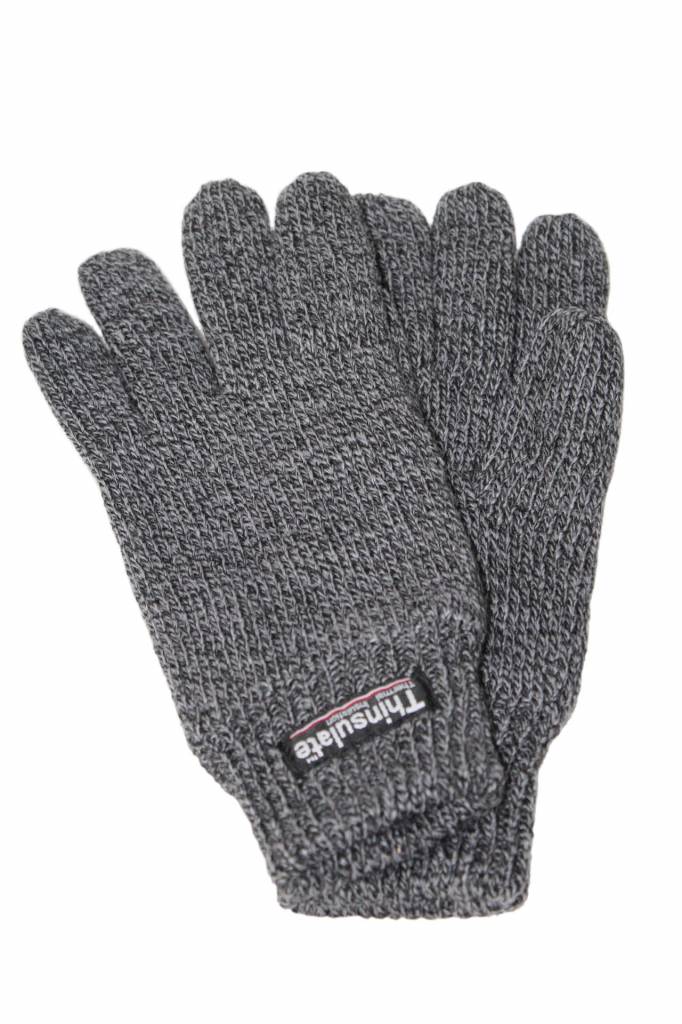 Gebreide Dames Handschoenen Thinsulate Grijs gespikkeld Gebreide Dames Handschoenen Thinsulate Grijs gespikkeld