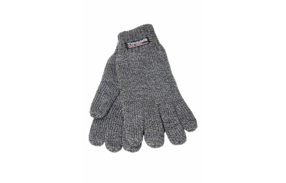 Gebreide Dames Handschoenen Thinsulate Grijs gespikkeld | Megatip.be