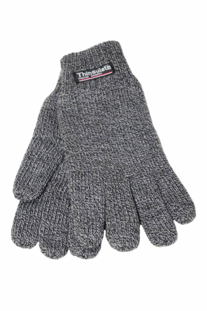 Gebreide Dames Handschoenen Thinsulate Grijs gespikkeld Gebreide Dames Handschoenen Thinsulate Grijs gespikkeld
