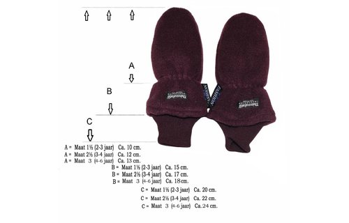 Fleece wanten kinderen Mauve