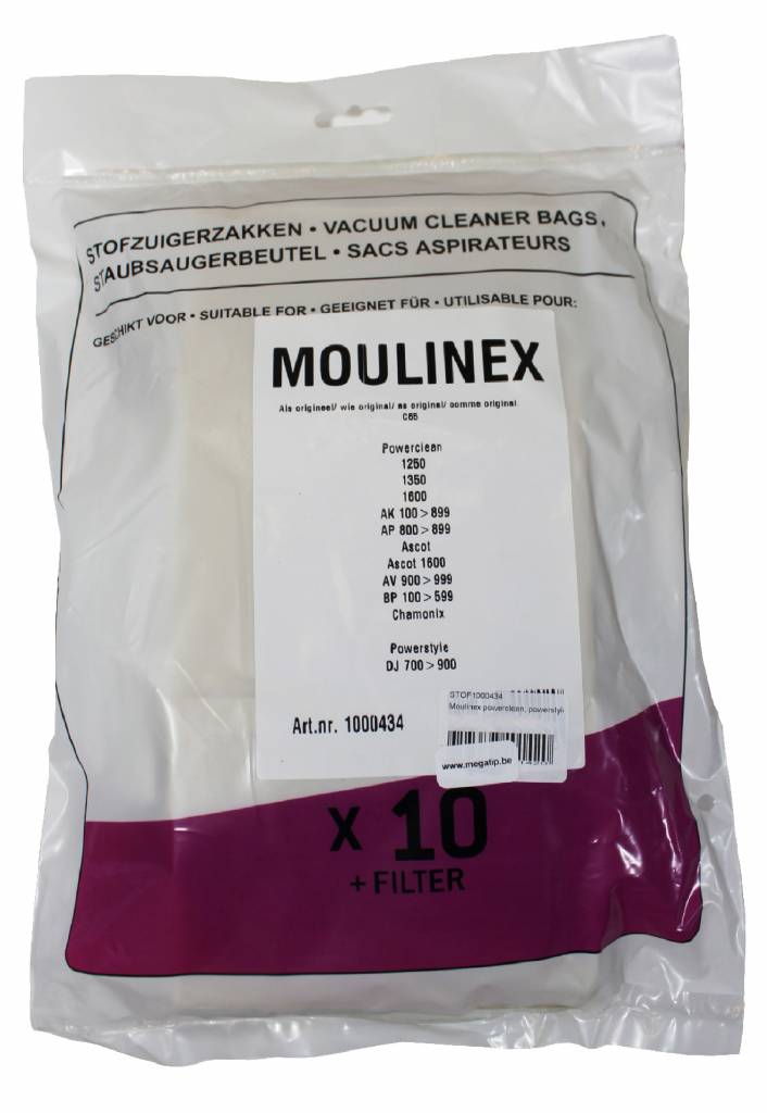 Moulinex Powerclean , Powerstyle Stofzuigerzakken 10 st.