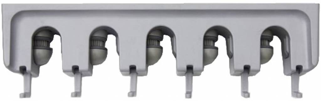 Multifunctionele steelhouder grijs " 5 houders"