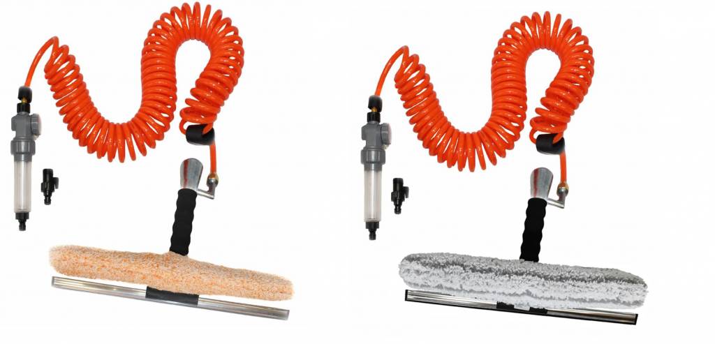 Telescoopsteel + Combi Raamwasser set Inox waterdoorlatend 40 cm.