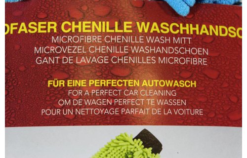 Microvezel handschoen Fluffy chenille verschillende kleuren Microvezel handschoen Fluffy chenille verschillende kleuren