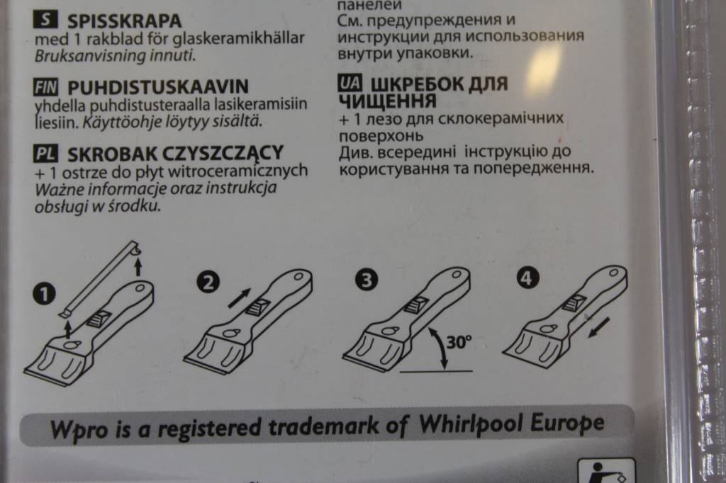 Reinigings- Schraper + vervangmesje