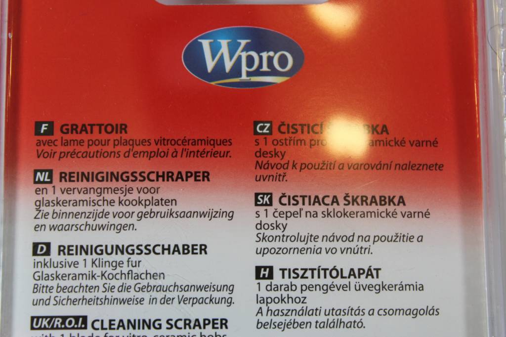 Reinigings- Schraper + vervangmesje