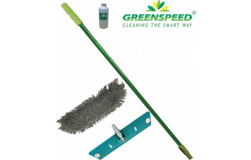 Set Allround mop ( Sprenkler steel inclusief vulbusje + Click'M2 frame 42 cm. + Microvezelmop Allround)