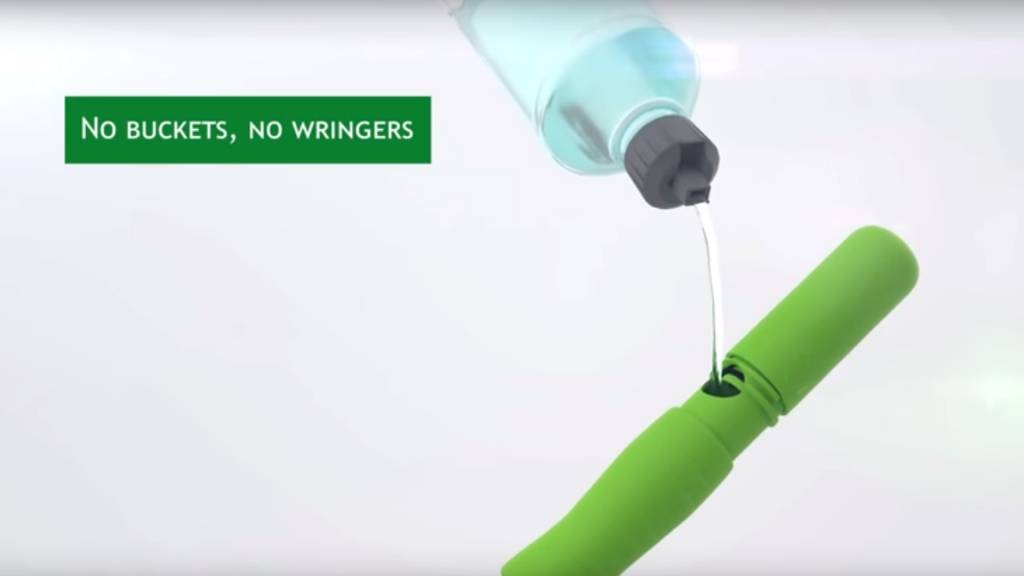 Set Twist mop ( Sprenkler steel inclusief vulbusje + Click'M2 frame 42 cm. + Microvezelmop Twist )