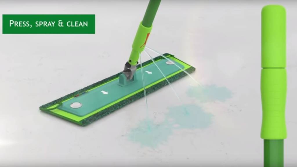 Set Twist mop ( Sprenkler steel inclusief vulbusje + Click'M2 frame 42 cm. + Microvezelmop Twist )