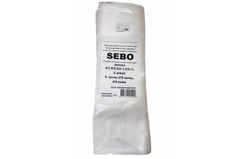 Stofzuigerzakken SEBO C / X / XP Series, intense filtration , Kunststof aansluiting