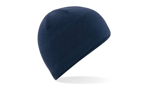 Gebreide Muts Classic met fleece band Navy Blauw Gebreide Muts Classic met fleece band Navy Blauw