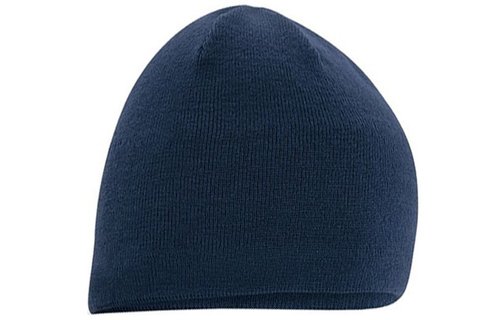 Gebreide Muts Classic met fleece band Navy Blauw Gebreide Muts Classic met fleece band Navy Blauw