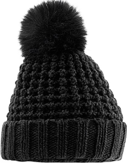 Gebreide Muts Fur Pom Pom