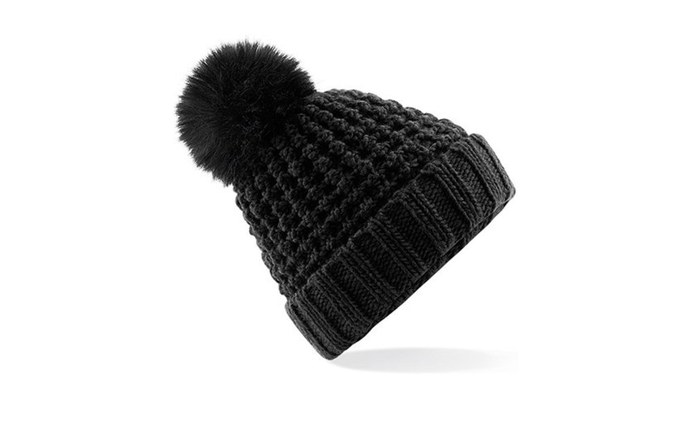 Gebreide Muts Fur Pom Pom Gebreide Muts Fur Pom Pom