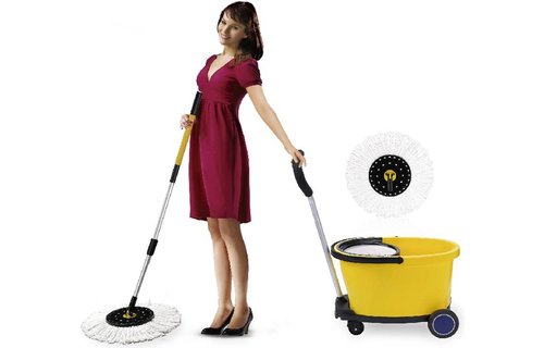 Supa Mop Complete vloermop set op wielen