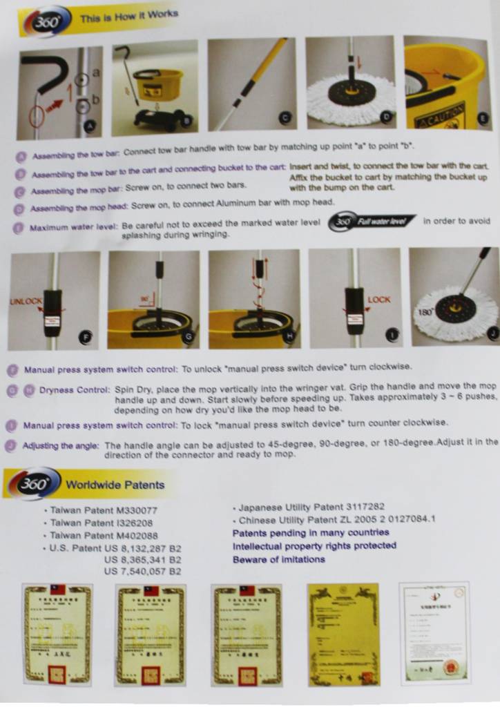 Supa Mop Complete vloermop set op wielen Supa Mop Complete vloermop set op wielen