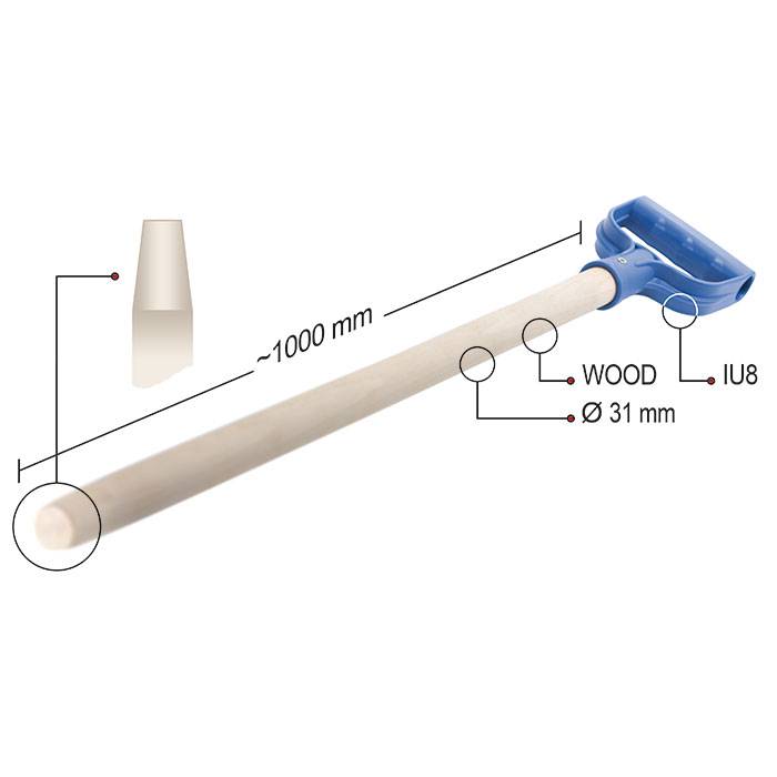 Sneeuwschep "Alpin 1" 41 x 33 x 133 cm.