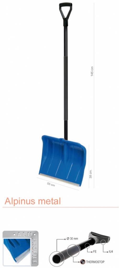 Sneeuwschep Alpinus metal 55 x 38 x 145 cm. Sneeuwschep Alpinus metal 55 x 38 x 145 cm.