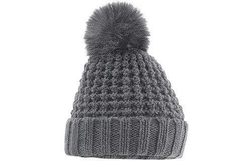 Gebreide Muts Fur Pom Pom