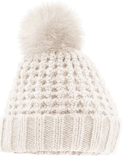 Gebreide Muts Fur Pom Pom